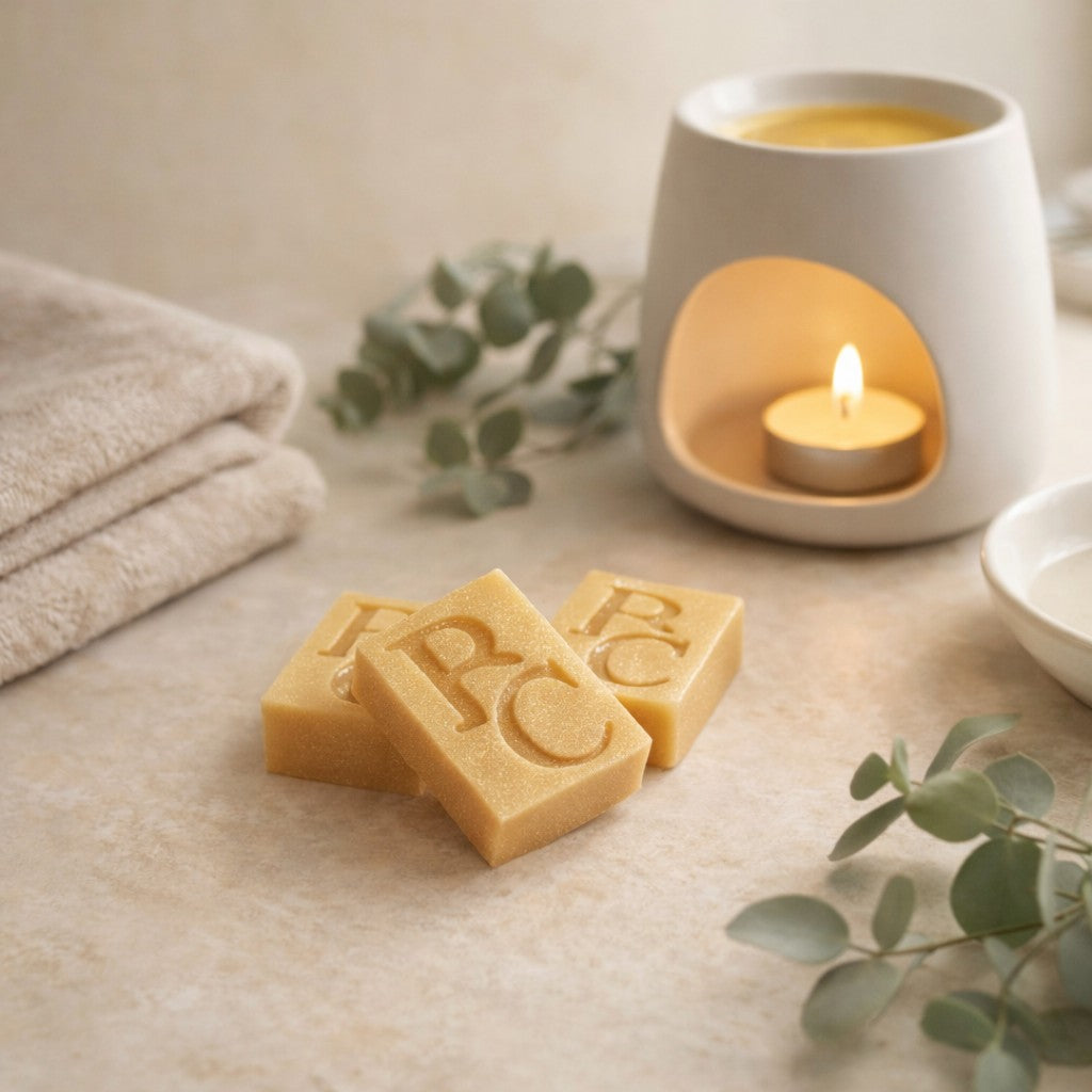 Backburner Candles melts stacked in front of melt burner